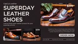 Fashion Man Leather Shoes Product Display