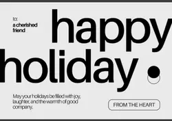 Non-Marketing Holiday Card White Minimalist
