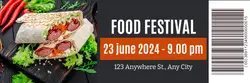 Food Festival Email Header Dark Blue and Orange