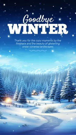 January Track Goodbye Winter Instagram Story