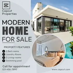 Modern Home Sale Instagram Post Blue Elegant