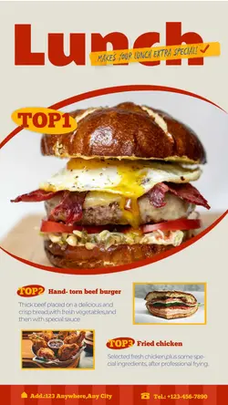 Burger Food Menu Introduction