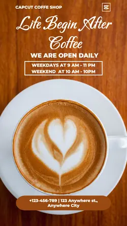 Food and Beverage coffee shop insta story