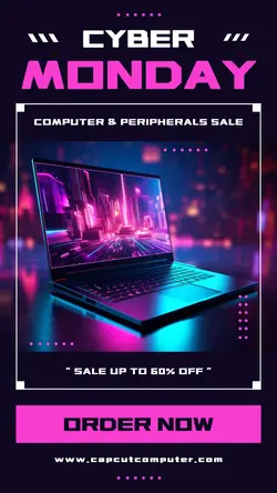 Cyber Monday Computer Sale Instagram Story