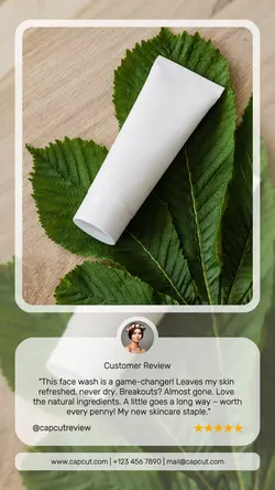 Skincare Customer Review Instagram Story