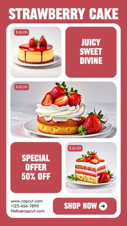 Food and Beverage Cake Promotion Instagram Story