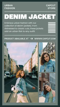 Fashion Denim Jacket Promotion Instagram Story
