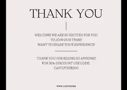 Non-Marketing business thank you cards