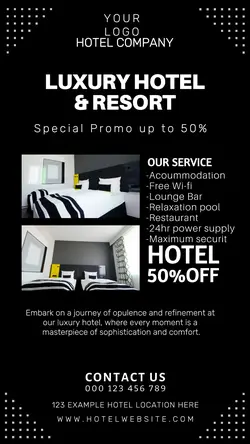 Portrait Hotel Poster Template