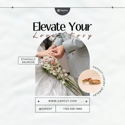 Fashion Industry Wedding Ring Jewelry Promotion Instagram Post