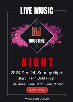 Non-marketing - Invitation - Live Dj Agustine