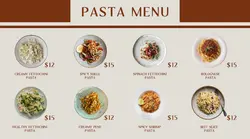 Pasta Menu Facebook Ads