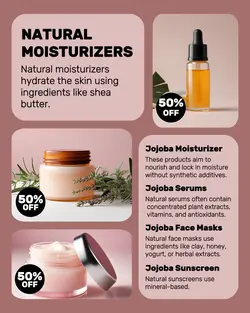 Household Natural Moisturizers Display