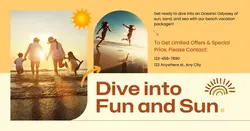 Beach Vacation Promotion Facebook App Ad