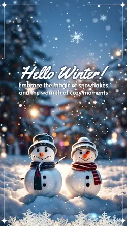 January Track Hello Winter Instagram Story