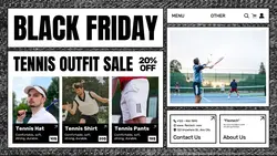 Black Friday Tennis Outfit Promotion Twitter Post