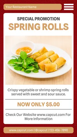 Food Chinese Food Promotion Instagram Story