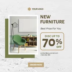 New Furniture Disc Up To 70% For Instagram Feed