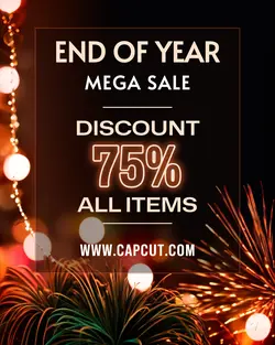 New Year End Of Year Sale Instagram Portrait