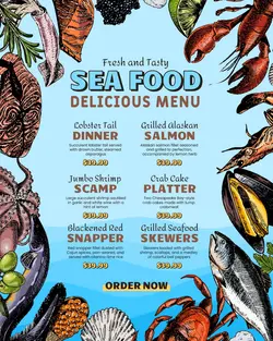 Sea Food Menu Promotion For Instagram Post