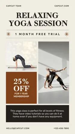 Yoga Classes Promotion Instagram Story