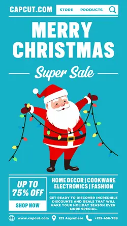 Christmas Super Sale Poster Promotion TikTok Post