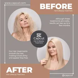 Beauty Before and after comparison Instagram Post