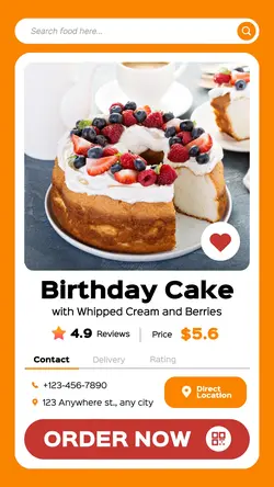Modern UI Birthday Cake Promotion Instgaram Story