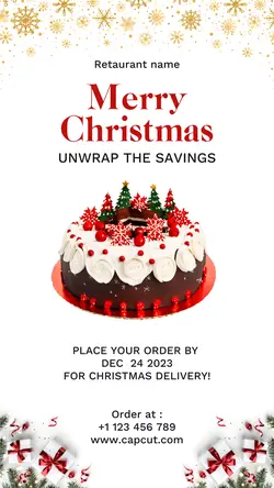 Christmas Cake Product display Instagram story
