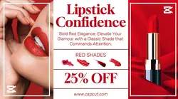 Beauty Promotion Lipstick Red Facebook Ad