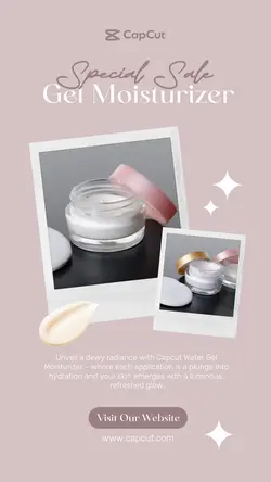 Skincare Gel Moisturizer Promotion Instagram Story