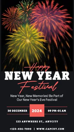 Happy New Year Festival Invitation
