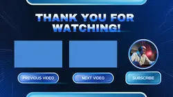 Gaming Youtube Endscreen - Technology Blue