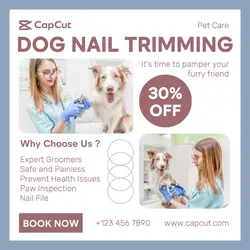 Pets Dog Nail Trimming Promotion Instagram Post