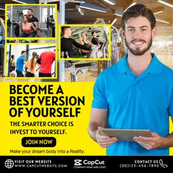 Become a best version of yourself Fitness Poster
