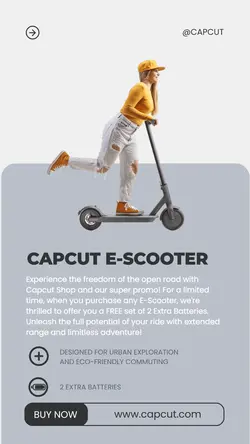 Electronic Electric Scooter Sale Instagram Story