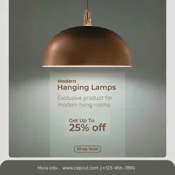 Modern hanging lamp sale instagram post