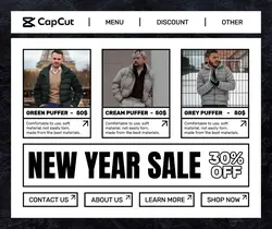 New Year Puffer Promotion Facebook Post