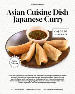 New Menu Asian Cuisine Dish Instagram Post