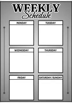 Non-Marketing Weekly Schedule Minimalist