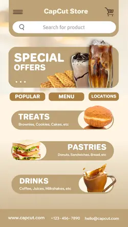 Cafe Minimal Aesthetic Webpage