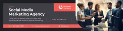 Modern Corporate Social Media Marketing Agency LinkedIn Banner