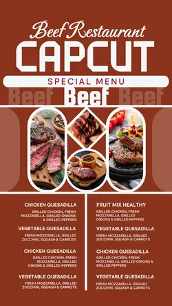 food and beverage sales promotion menu post Burn style