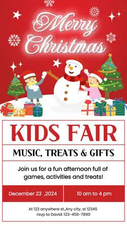Christmas Kids Fair Product Display 