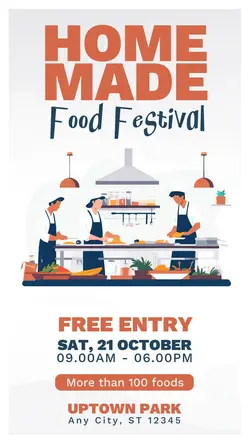 Homemade Food Festival Instagram Story