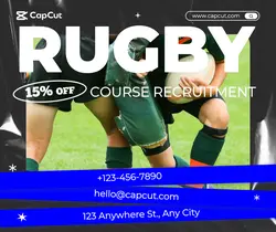 Sports Rugby Course Recruitment simple style