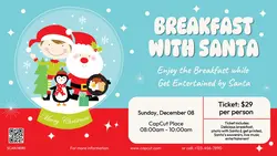 Christmas Breakfast With Santa Promotion