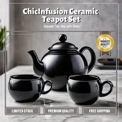 E-Commerce Household ChicInfusion Ceramic Teapot Set Product Display