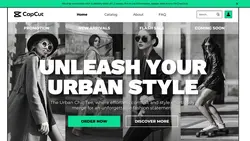 Black and Blue Modern Fashion Store Website