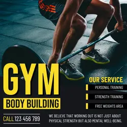 workout gym display instagram post